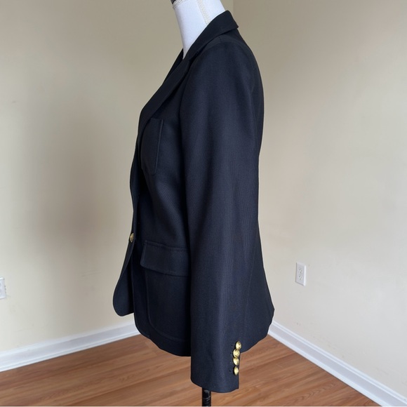J.Crew Rhodes Women’s Black Wool Blazer Size 6 Classic Two-Button NWOT - Picture 4 of 15